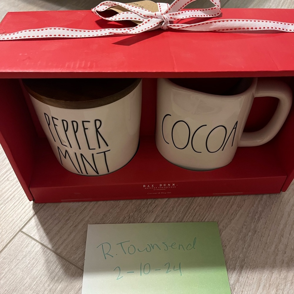 Rae Dunn mug with canister